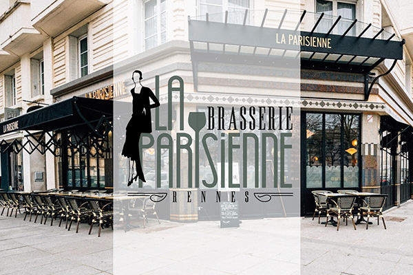 Création de logo - agence de communication rennes - pour le restaurant La Parisienne à Rennes