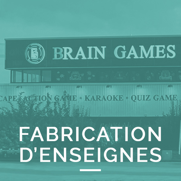 Fabrication d'enseignes - enseigniste Rennes - Enseignes sur mesure - Enseignes intérieures - Enseignes lumineue ou non lumineuse, lettrage, rétro-éclairée, enseigne caisson...