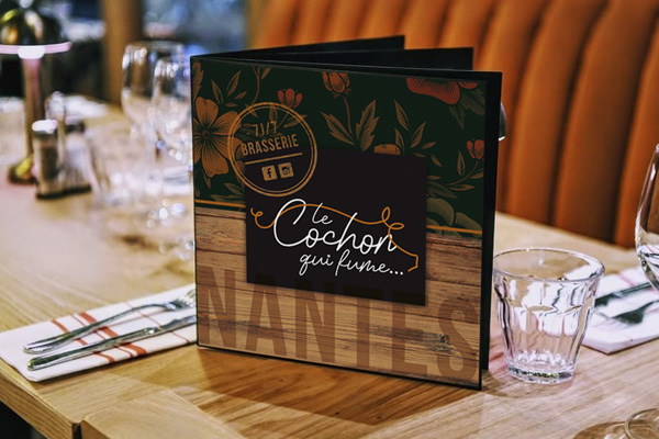 menus-personnalise-pochette-restaurant-cochon-qui-fume-nantes