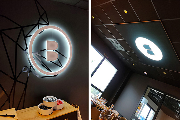 Enseignes intérieures lumineuses sur mesure - fabrication et pose restaurant Butcher